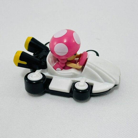 Nintendo McDonald Toad Toadette Mariokart Kart Toy Figure Race Car Vehicle Pink - Picture 6 of 9